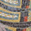 Interior. Main block. Ground floor. Reception area. Mosaic mural. Detail