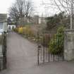 Entrance path and gate. detail