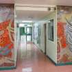 Interior. Main block. Ground floor. Reception area. Dining hall corridor.