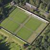 Oblique aerial view of the walled garden, Glamis Castle, taken from the SE.