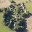 General oblique aerial view of Kirton Of Airlie, centred on Airlie Parish Church, taken from the ENE.
