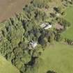 General oblique aerial view  of Ascreavie House estate, centred on Ascreavie House, taken from the SSW.