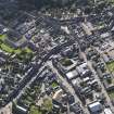 General oblique aerial view of the centre of Brechin, centred on the High Street, taken from the NNE.