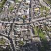 General oblique aerial view of the centre of Brechin, centred on the High Street, taken from the SSE.
