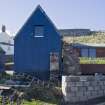 Wooden fisherman's huts to W of inner harbour. Detail