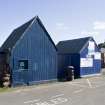 Wooden fisherman's huts to W of inner harbour. Detail