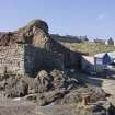 Ruined structure on S side of inner harbour. View from ESE