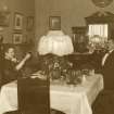 View of dining room, possibly at 2 Corrennie Gardens, Edinburgh
Titled: 'Absent Friends!'
