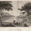 Loch Lochy, engraving showing a general view.
Titled 'A veiw on Loch Lochy, A. Grant del, F. Cary sculp.'