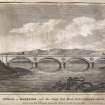 Marykirk Bridge, engraving showing general view.
Titled 'Bridge of Marykirk over the North Esk River, Kincardineshire. for the Scots Mag. & Edinr. Literary. Misy. Pub. by A. Constable & Co. 1 June 1817. J. Steedman delt. R. Scott Sc.'