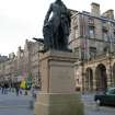 View of statue of Adam Smith.