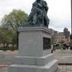 View of statue of James Clerk Maxwell, at E end of George Street.