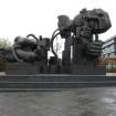View of sculpture 'The Wealth of Nations', outside Drummond House, 1 Redheughs Avenue.