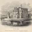 Engraving of Newark Castle from the Clyde.
Titled 'Newark Castle, (From the Baronial and Ecclesiastical Antiquities of Scotland.) J.B.Nichols & Son, Printers, 25 Parliament Street. [Billings, 1845-52.]