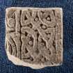 View of fragment with interlace pattern, Drainie no 23