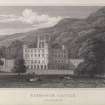 Engraving of Taymouth Castle from the grounds. Titled 'Taymouth Castle, Perthshire.'
