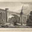 Engraving Of Tongland Bridge. Titled 'New Bridge at Tongueland near Kirkcudbright, now finished, from a design by Mr Nasmyth. P Nasmyth delt. R.Scott Sct. For the Scots Mag. & Edinr. Literary Misy. pub. by A. Constable & Co. 1 Jany 1808.'
