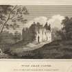 Engraving of Tulliallan Castle in its setting. Titled 'Tully Allan Castle. J. Douglass delt. R. Scott Sculpt. For the Scots Mag & Edinr. Literary Misy. published by A. Constable & Co. 1 June, 1815.'