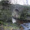 Rothiemay Castle: causeway bridge around the castle grounds