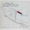 Plan of proposed drain 
Titled: '4 Belford Park. Plan of Proposed Drain from Stable Building to Main Sewer'.