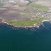Oblique aerial view of Anstruther Golf Course, taken from SE.