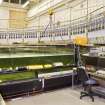 Interior. Curved wave tank building. Curved Wave Tank and Control desk