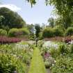 Walled garden.  Axial view looking south.