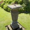 Walled garden.  Sundial from north east.