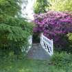 Footbridge to south of garden from north.