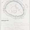 Survey Drawing: Plan and profiles of fort. Plan includes structures within fort.