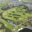 Oblique aerial view of Lochore Meadows Golf Course, taken from the WSW.