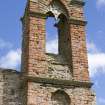 Bell tower, detail of arched window above entrance, Brough Lodge, Fetlar.