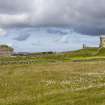 House and tower on remains of broch, general view from E