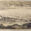 View of Edinburgh. Copy of copper plate engraving titled 'Edenburgum Civitas Scotiae Celeberrima Edynburgum.'