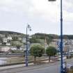 General view of Victorian lamp standards on Argyle Place, Rothesay, Bute