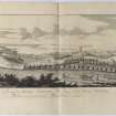 Pl.38 Dundee. Copy of copper plate engrqving titled 'Prospectus Civitatis Taoduni. The Prospect of ye Town of Dundee. This plate is most humbly inscribed toThomas Paterson Esq.'