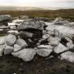Detail showing fallen monolith and packing stones.
Druim Nan Eum, Lewis.