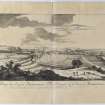 Arbroath, Copy of copper plate engraving titled 'Prospectus Oppidi Aberbrothiae. The Prospect of ye town of Aberbrothick. This plate is most humbly inscribed to the Right Honble. the Earl of Northesk etc.'