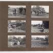 Six album photographs showing views of estate including old garden walls, glass houses and surveyors. 
Page titled: 'May 1937.' 
PHOTOGRAPH ALBUM NO.145: ADDISTOUN