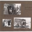 Three album photographs showing the construction of Addistoun House, including the architect Charles Geddes Soutar.
Page titled: 'Laying the Foundation Stone of Addistoun 9.12.1937'
PHOTOGRAPH ALBUM NO.145: ADDISTOUN