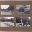 Four album photographs showing views of gardens at Addistoun House 
Page titled: 'Summer 1946'
PHOTOGRAPH ALBUM NO.145: ADDISTOUN