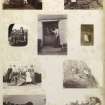 Nine album photographs showing the Mather family
