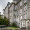 General view of 34, 36 and 38 Castle Street, Rothesay, Bute, from NW