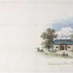 Digital copy of a design for a cottage at Newholme for Charles Cunningham.
Insc:'Sketch showing Entrance Elevation'
s:'RR Edin'
Purchased with the assistance of the Art Fund, 2011.