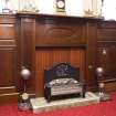 Interior. Main stand, ground floor, boardroom, detail of fireplace.