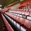 View of sponsors' seats within the Main Stand of Pittodrie Stadium