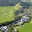 General oblique aerial view of Rothes Golf Course and Glenrothes Distillery, taken from the S.