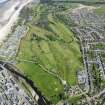 Oblique aerial view of Nairn Dunbar Golf Course, taken from the WSW.
