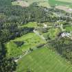 Oblique aerial view of Cawdor Castle Golf Course, taken from the E.