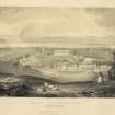 Lithograph showing Calton Hill, Edinburgh.